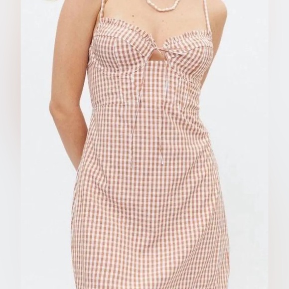 Urban Outfitters Gingham Mini Dress - Size Medium - Picture 2 of 4
